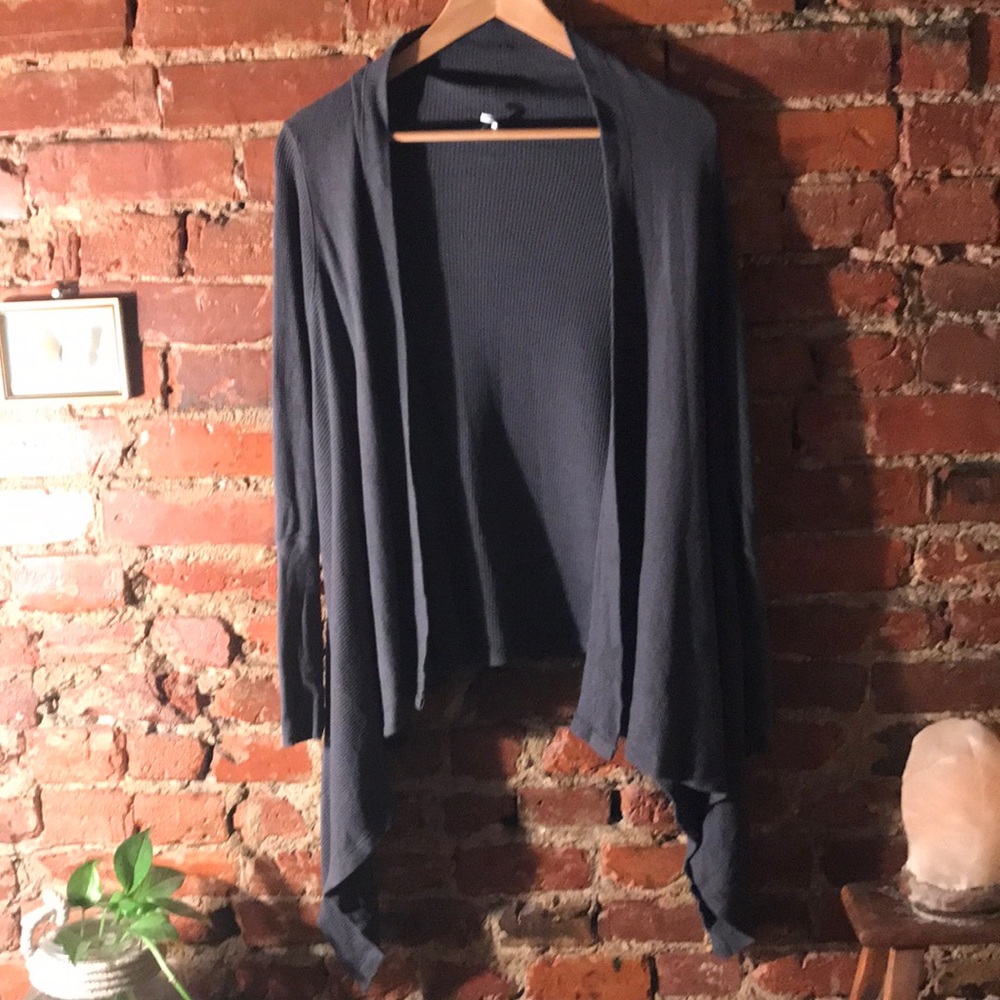 Splendid waffle knit sweater, charcoal, sz XS